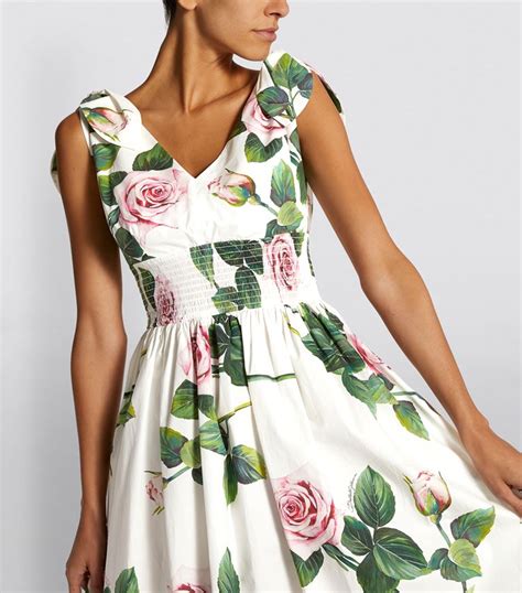 dolce gabbana rose print dress|dolce and gabbana dresses 2022.